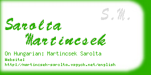 sarolta martincsek business card